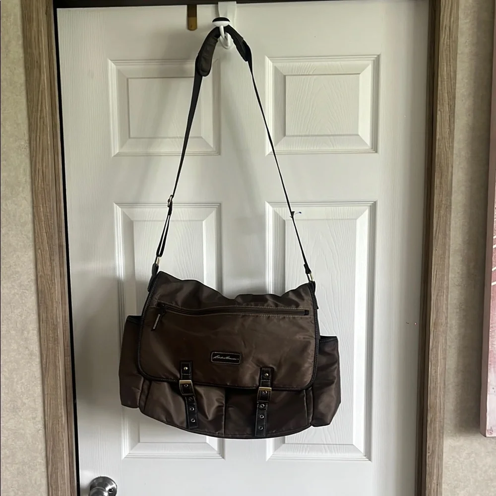 Eddie Bauer Nylon Messenger Bag Unisex